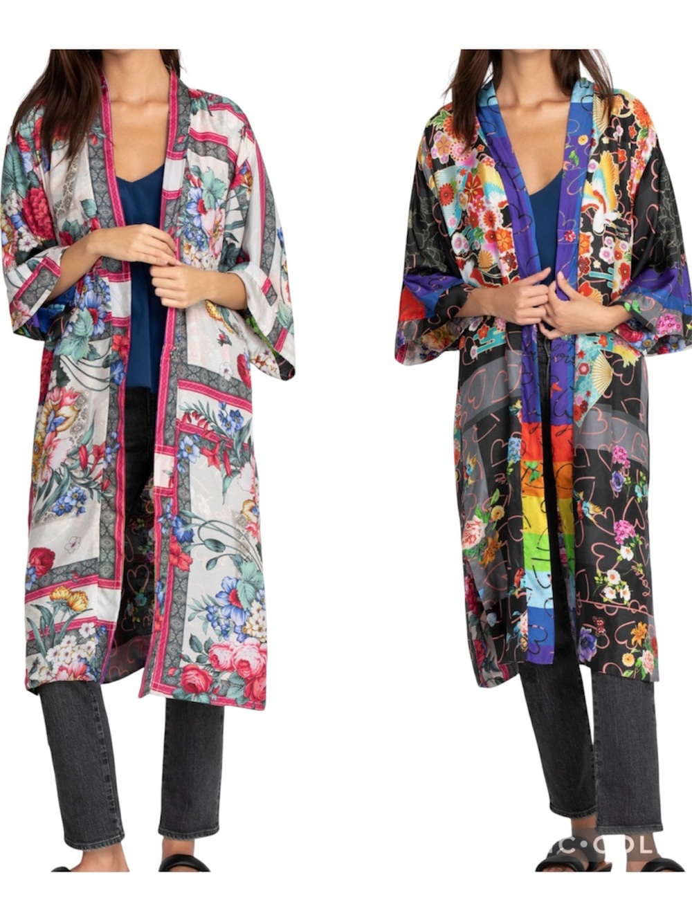 Johnny Was Silk Fuji Brazil Kimono *flawed*